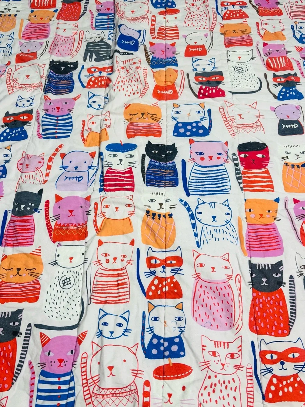 Anthropologie Carolyn Gavin Cat Collection Kids Quilting Toddler Size